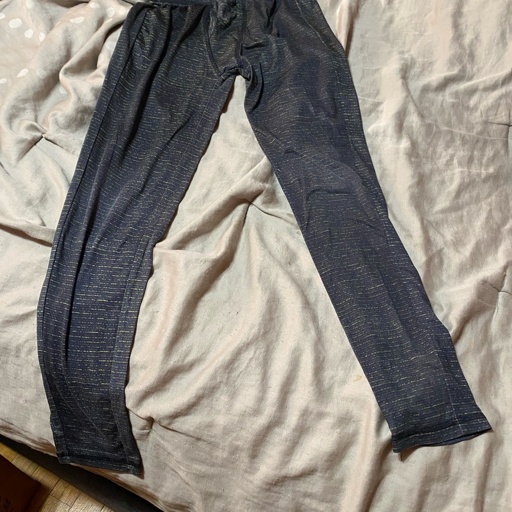 Cuddl Duds Black and Gold Kids Compression Pants